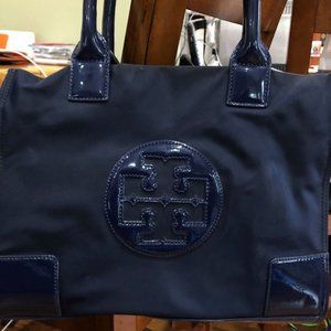Tory Burch Handbag Ella Mini Tote Navy Blue
